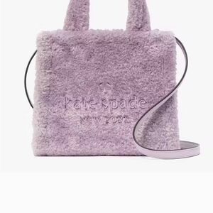 Kate Spade NWT Lilac Faux Fur Tote